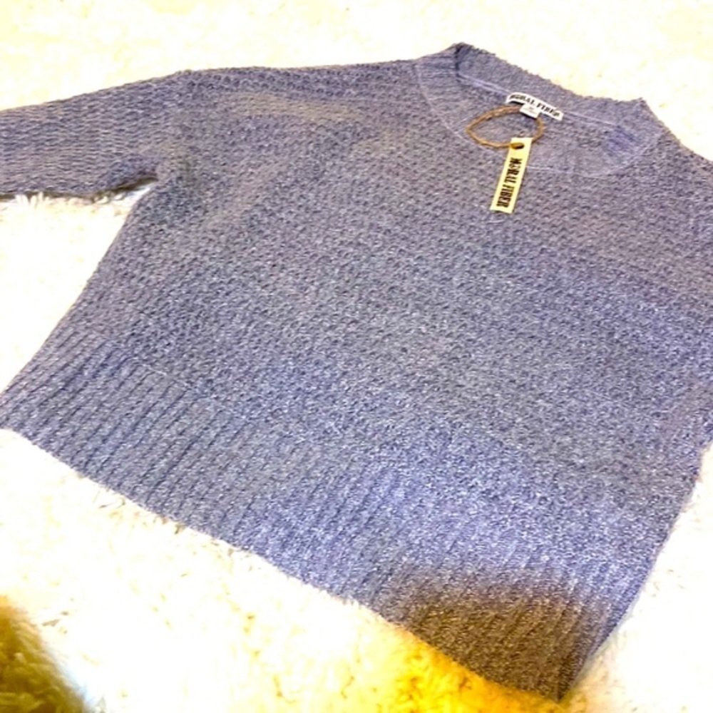 NWT MORAL FIBER GREY GRAY LONG SLEEVE CREWNECK SWEATER  Size M Excellent…